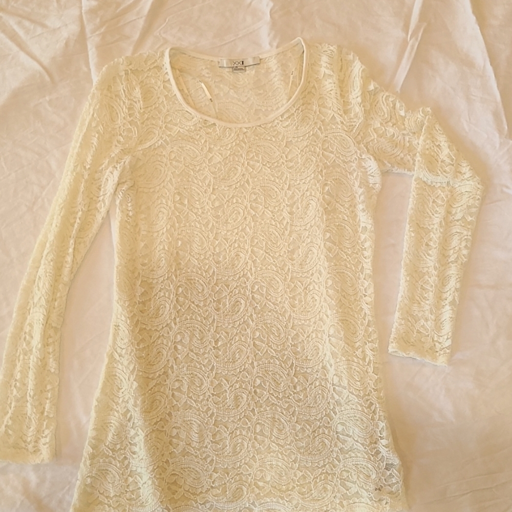 Blouse Ivory Lace Size Lg